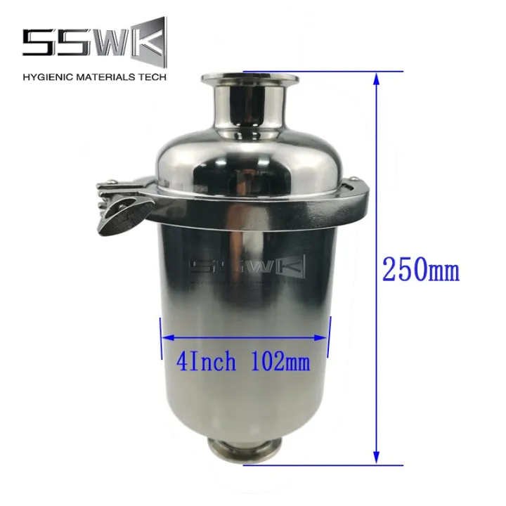 สั้นสุขาภิบาล Inline Strainer Fit 1.5นิ้วท่อ Tri Clamp SS304สแตนเลส