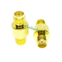 RP SMA Female to SMA Jack WiFi Antenna Extender DISC Adapter Gold