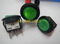 5pcs 12V Round Screen GREEN blue red yellow LED Lighted illuminated Rocker Switch