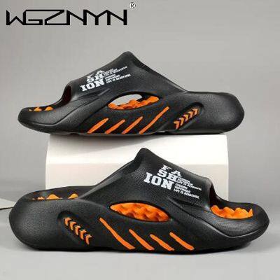 【CC】☫  Massage Slippers for Men Sides Indoor Outdoor Sandals Beach Shoes Soft Sole Slides Flip-flops Mens