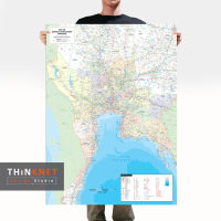 โปสเตอร์แผนที่ภาคกลางและตะวันออก Map of Central and Eastern Thailand