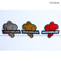 สติ๊กเกอร์ ลาย MICHELIN มิชลิน สะท้อนแสง ไวนิล กันน้ำ ติดรถ แต่งรถ ขนาด 7.5 x 8 cm.