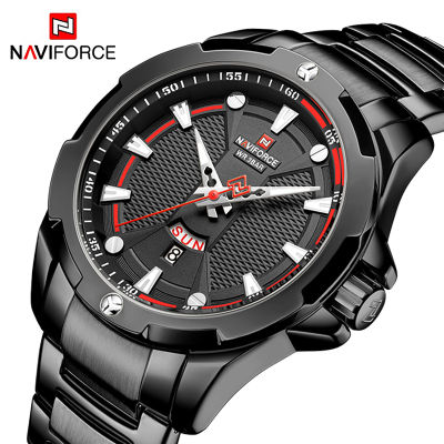 NAVIFORCE Mens Military Sport Wristwatches Luminous Waterproof Male Clock Date Display Stainless Steel Watch Relogio Masculino