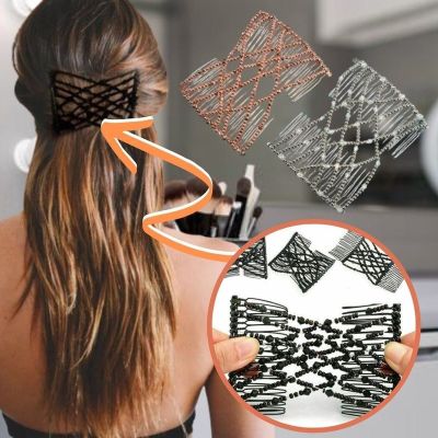 Retro StretchComb Bead Interlocking Comb Magic Hair Extension Comb Disc Device Women’s Fashion Hairpin Headdress Hair Accessories