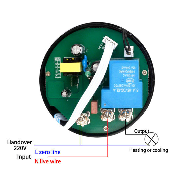 โมดูลควบคุมอุณหภูมิแบบดิจิตอลสวิตช์เทอร์โมสตัทจอแสดงผลฟักไข่ที่เสถียรเทอร์โมสตัท220v