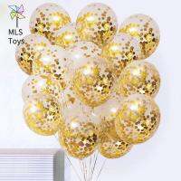 MLS 18ชิ้นโครเมี่ยมสีทองขอแต่งงานของตกแต่งห้องอาบน้ำฝักบัวทารกอุปกรณ์ตกแต่งงานเลี้ยงวันเกิดชุดลูกโป่งประดับ