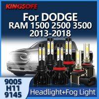 Roadsun 2/6Pcs LED Headlight 9005 H11 9145 High Low Beam Fog Lamp For DODGE RAM 1500 2500 3500 2013 2014 2015 2016 2017 2018 Bulbs  LEDs  HIDs