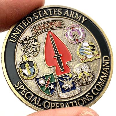 มูลค่าสำหรับเงินที่ดีที่สุด U.s. ทหารพลร่มเหรียญไซน์ปารีการดำเนินงานพิเศษ Cpmmand ความท้าทายของที่ระลึกที่ระลึกชุดสะสมเหรียญของสะสมของขวัญ