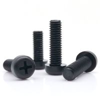 10/20/50pcs M2 M2.5 M3 M4 M5 M6 GB818 Black Nylon Plastic Insulating Cross Recessed Phillips Pan Round Head Bolt Screw Nails  Screws Fasteners