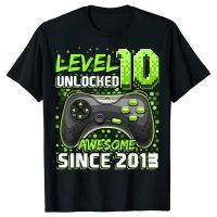 Level 10 Unlocked Awesome Since 2013 10th Birthday Boy T-Shirt Sons Gifts Funny Gamer Tee Tops Gaming Lover Streetwear Clothes