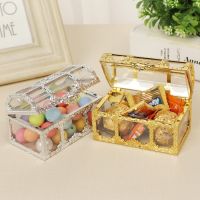 Transparent Storage Box Vintage Golden Pirate Treasure Wedding Party Chocolate Candy Gift Container Jewelry Cosmetics Organizer