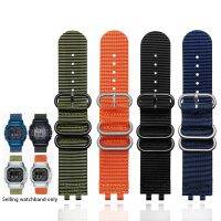 （Bar watchband）แถบสายข้อมือสำหรับเปลี่ยนดัดแปลงสำหรับ Casio G-SHOCK GMW-B5000ดำฟ้าส้มสีเขียวทหารสีกากีอุปกรณ์สายรัดไนลอน