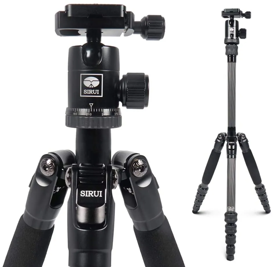 SIRUI Carbon Fiber Travel 5C Tripod 54.3 inches Lightweight