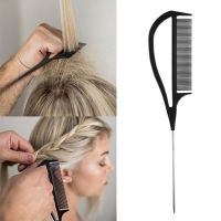 【CW】 Hairdressers Barbers Metal Pin Tail Comb Rat Styling 7 Resistant Cutting Foiling Combs