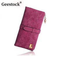 Geestock Wallet Coin Purse Matte Fold Wallets Design Card Holder Ladies Clutches