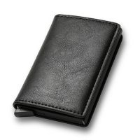 Credit Card Holder Men Wallet RFID Blocking Protected Aluminium Box PU Leather Wallets with Money Clip Designer Cardholder Card Holders