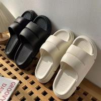 2022 Home Slippers Men Women Thick Platform Bathroom Beach Eva Soft Sole Slide Sandals Non-slip Summer House Flat Shoes