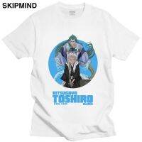 Trendy Japanese Manga Toshiro Hitsugaya T Shirt Men Short Sleeved Summer Anime Bleach T-shirt Crew Neck Summer Cotton Tee Gift XS-6XL