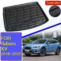 ถาดป้องกันพรมเช็ดเท้าของบรรทุกหีบใส่ของที่รองเท้าหลังแบบปรับแต่งได้สำหรับ Subaru Crosstrek XV Impreza Hatchback 2017 2018 2019 2020