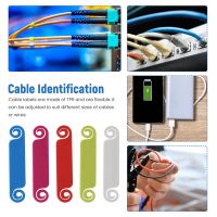 40Pcs Cable Labels Tags for Marking Wires Multicolored Cable Management Labels Clip Cord Cable Identification Marking