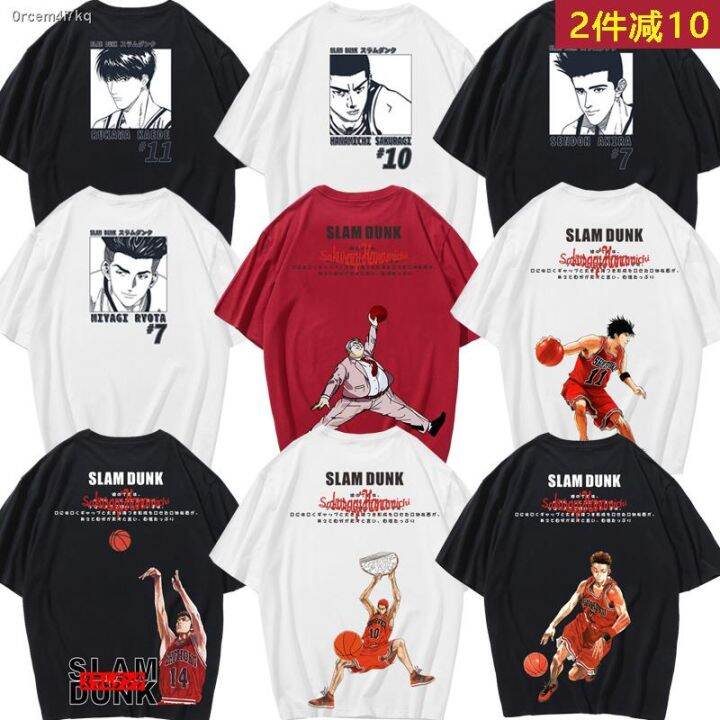 ข้อเสนอพิเศษ-tshirt-slam-dunk-t-shirt-slam-dunk-เสื้อยืดแขนสั้นผู้ชายเสื้อบาสเกตบอลกีฬา-sakuragi-hanado-อะนิเมะพิมพ์-xia-kobe-ที่ระลs-5xl