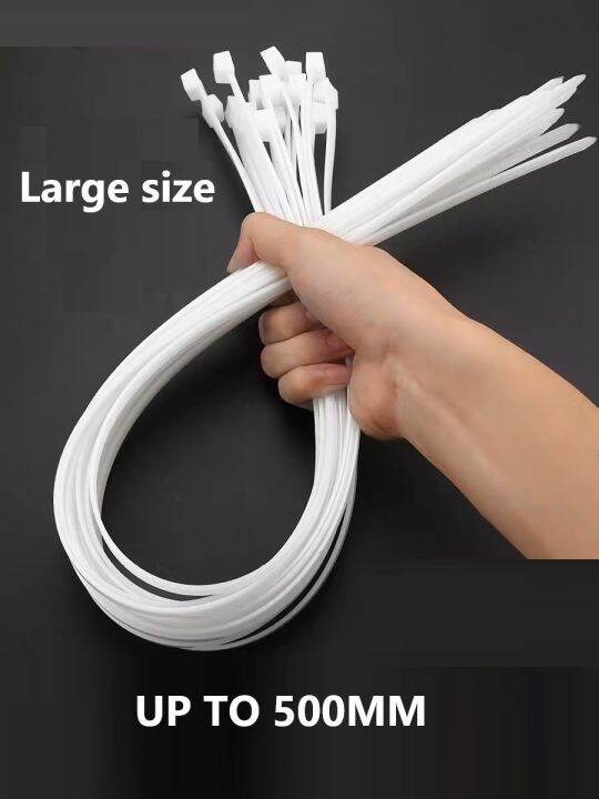 Cable tie nylon tie BLACK WHITE ( 350mm, 400mm, 450mm, 500mm 50pcs on