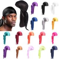 ✣✚⊕ Unisex Durag Long Headwrap Imitation Silk Satin Breathable Turban Hat Wigs Silky Chemo Cap Pirate Hat 1PC