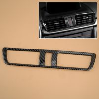 Black Carbon Fiber Style Car Middle Air Outlet Vent Cover Trim Decor Frame Fit for Mazda 3 Axela 2014 2015 2016 2017 2018 2019