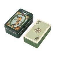 【YF】♝ﺴ☫  NEW tarot cards green-plated Metal Tin 10cmx6cm board games with paper