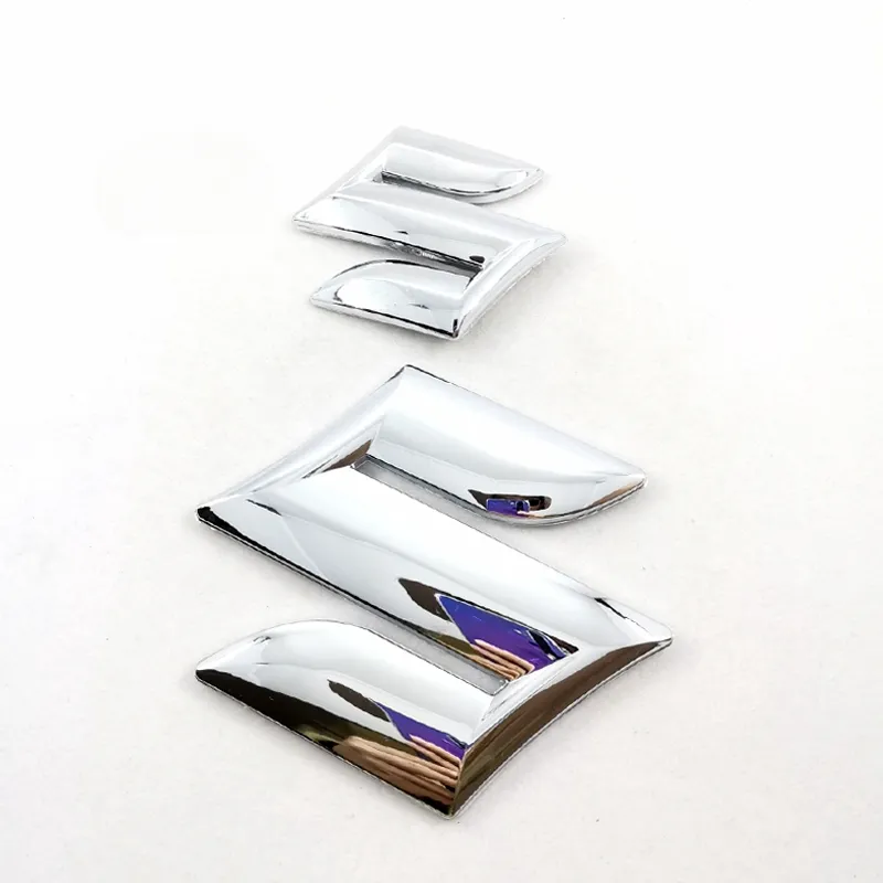 xps 1 x ABS Chrome S Letter Logo Car Auto Rear Front Emblem Badge Sticker  Decal Replacement For SUZUKI