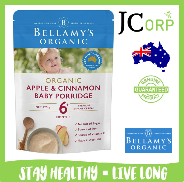 Bellamy's Organic Apple Cinnamon Baby Porridge 6+ Months 125g | Lazada