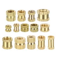 ♛ஐ❈ 200pcs M2 M3 M4 M5 M6 Female Thread Brass Knurled Threaded Insert Embedment Nuts 3mm 4mm 5mm 6mm 8mm Length