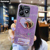 เคสมือถือสำหรับ C51 Realme ฝาหลังกลิตเตอร์นุ่มใสจะรักกระจกแต่งหน้าดาวดวงจันทร์สำหรับ Realme C51เคสใส่โทรศัพท์