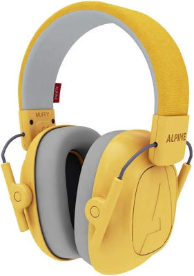 Alpine Hearing Protection Alpine Muffy Noise Cancelling Headphones for Kids - 25dB Noise Reduction - Earmuffs for Autism - Sensory & Concentration Aid - Yellow