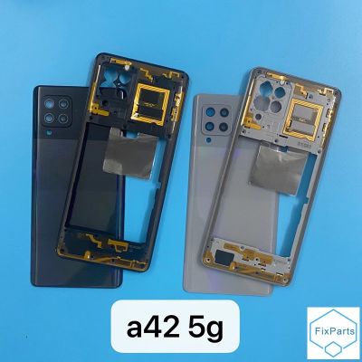 กรอบกลางปลอกหุ้ม A426สำหรับ Samsung Galaxy 5G + ฝาหลังแบตเตอรี่เคสฝาหลัง + เลนส์กล้องถ่ายรูป + โลโก้