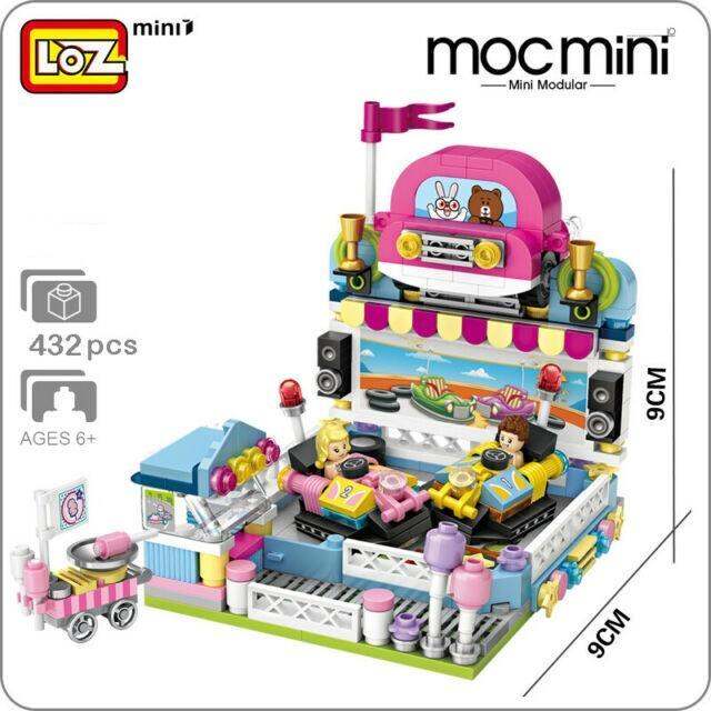 ตัวต่อ-loz-1728-amusement-park-bumper-cars-dodgem-mini-blocks-diamond-nano-building-toy-จำนวนตัวต่อ-432-ชิ้น