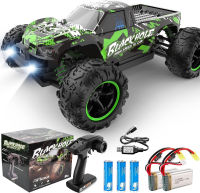 SJZ Remote Control Car RC Cars for Adults Kids, 1:18 RC Car RC Truck, 4WD High Speed 40+ KM/H Off Road Monster Trucks for Boys, 2.4GHz Toy Trucks with 5 Batteries, 50+ Mins Play Gift,Green