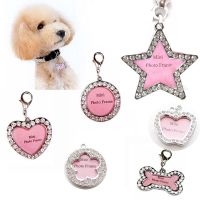 ☈ Pet Cat Dog ID Tag Collar Feet Bone Alloy Dog Tag Handwriting Phone Number Name Addressee Anti-lost Dog Pet Supplies