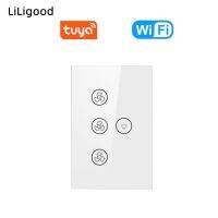 Liligood Tuya Smart WiFi Fan Light Switch Lamp tmall genie Smart Life APP Works With Amazon Alexa Google Homeremote control