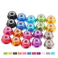 ■ 10pcs/lot M2 M2.5 M3 M4 M5 M6 Anodized Aluminum Flange Nylon Lock Nut Hex Nylon Insert Self-locking Nylock Locknut