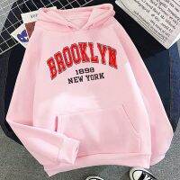 Letter Brooklyn Print Hoodies Men Fashion Tracksuit Sweatshirt Hoodie Hip Hop Clothing Autumn Coat New York Size XS-4XL