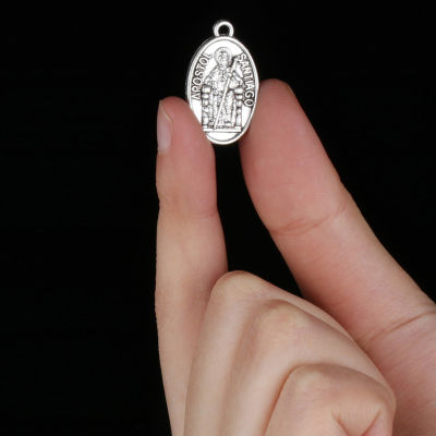 กางเขนคาทอลิกจี้ประดับใบหน้าสไตล์อิตาลีอันบริสุทธิ์ของผู้หญิงจี้รูปไม้กางเขนขนาดเล็กพวงกุญแจ DIY ของตกแต่งงานฝีมือ
