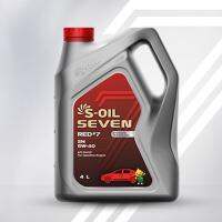 น้ำมันเครื่อง S-OIL RED#7 SN 5W40 สำหรับเครื่องยนต์เบนซิน ฟรี!! S-OIL7CLEANขนาด4 ลิตร1แกลลอนมูลค่า850บ.