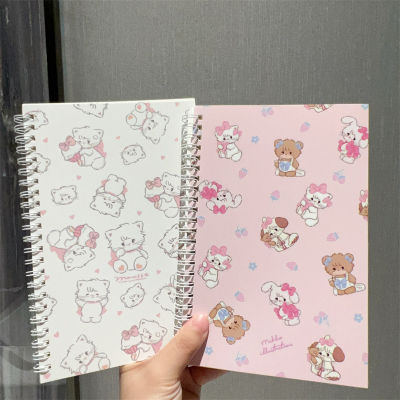 cute mikko A5 spiral notebook Small cartoon workbook Thickened horizontal line