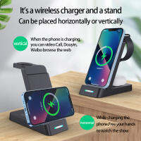 30W 3 In 1 Wireless Charger Stand สำหรับ 14 13 12 11 Samsung S22 S21 Galaxy 8 7 6 Fast Charging Dock Station