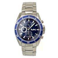 นาฬิกาช้อมือผู้ชาย MICHAEL KORS JetMaster Chronograph Blue Dial Stainless Steel Mens Watch MK8354