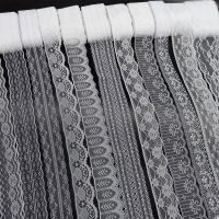 10 Yards 38 Kinds of White Lace Ribbon African Lace Fabric DIY Webbing Decoration Gifts Packing Sewing Clothes Material Crafts Fabric  Material