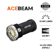 Đèn pin siêu sáng Acebeam X80GT sáng 32500 lumens 18 LED x CREE XHP50.2