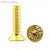 10pcs DIN7991 Alloy steel Titanium plated Gold Hex Flat Head Screw M2 M2.5 M3 M4 titanium plating gloden Countersunk head Screw