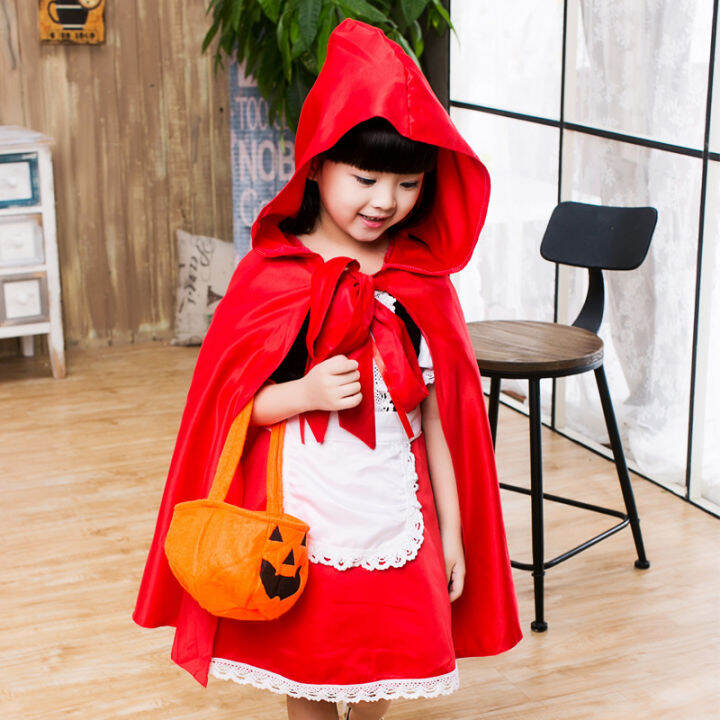 【Miss Lan】Halloween costume for kids girls fancy dress Children Little Red Riding Hood Cosplay
